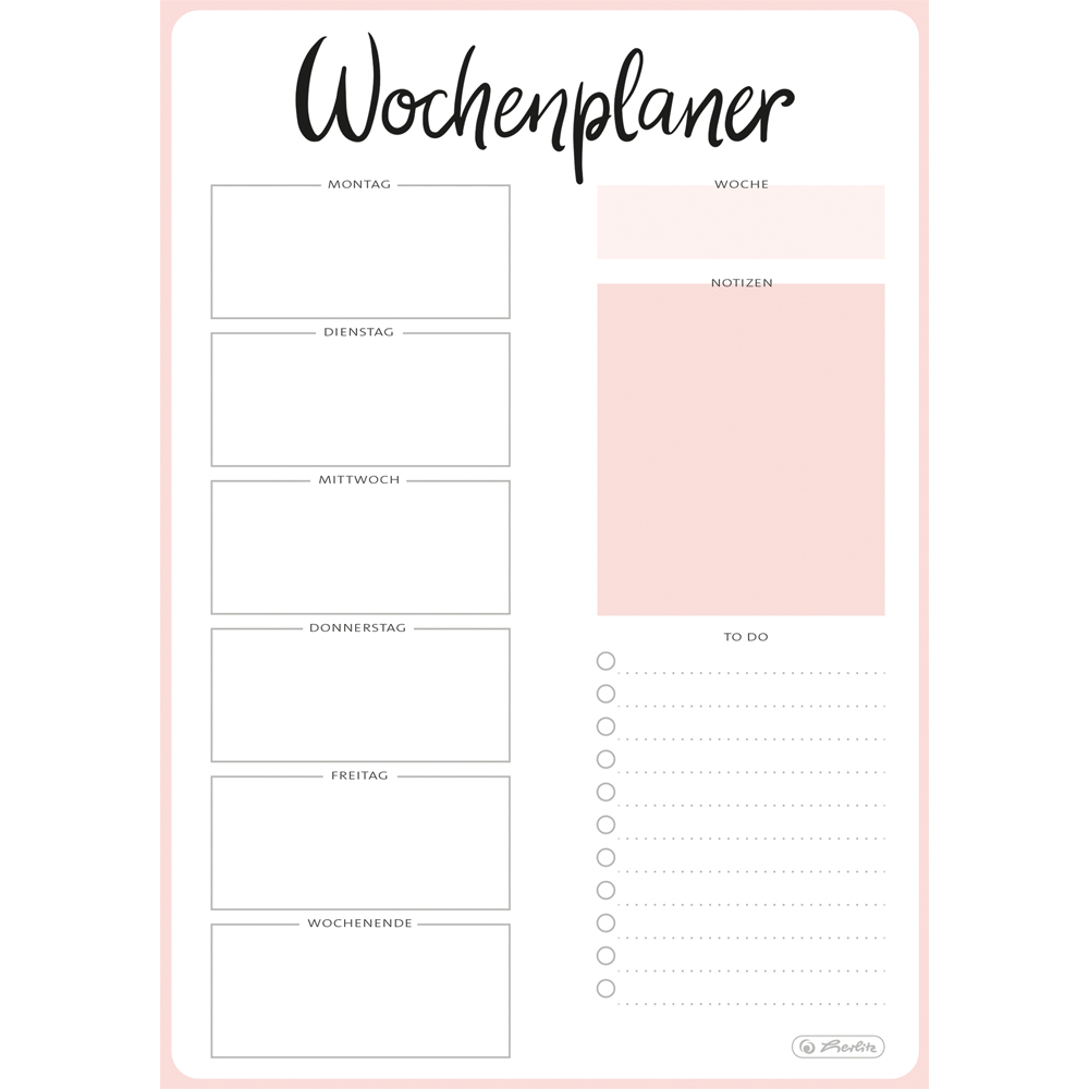 Herlitz Wochenplaner A5, 2026 Kalender
