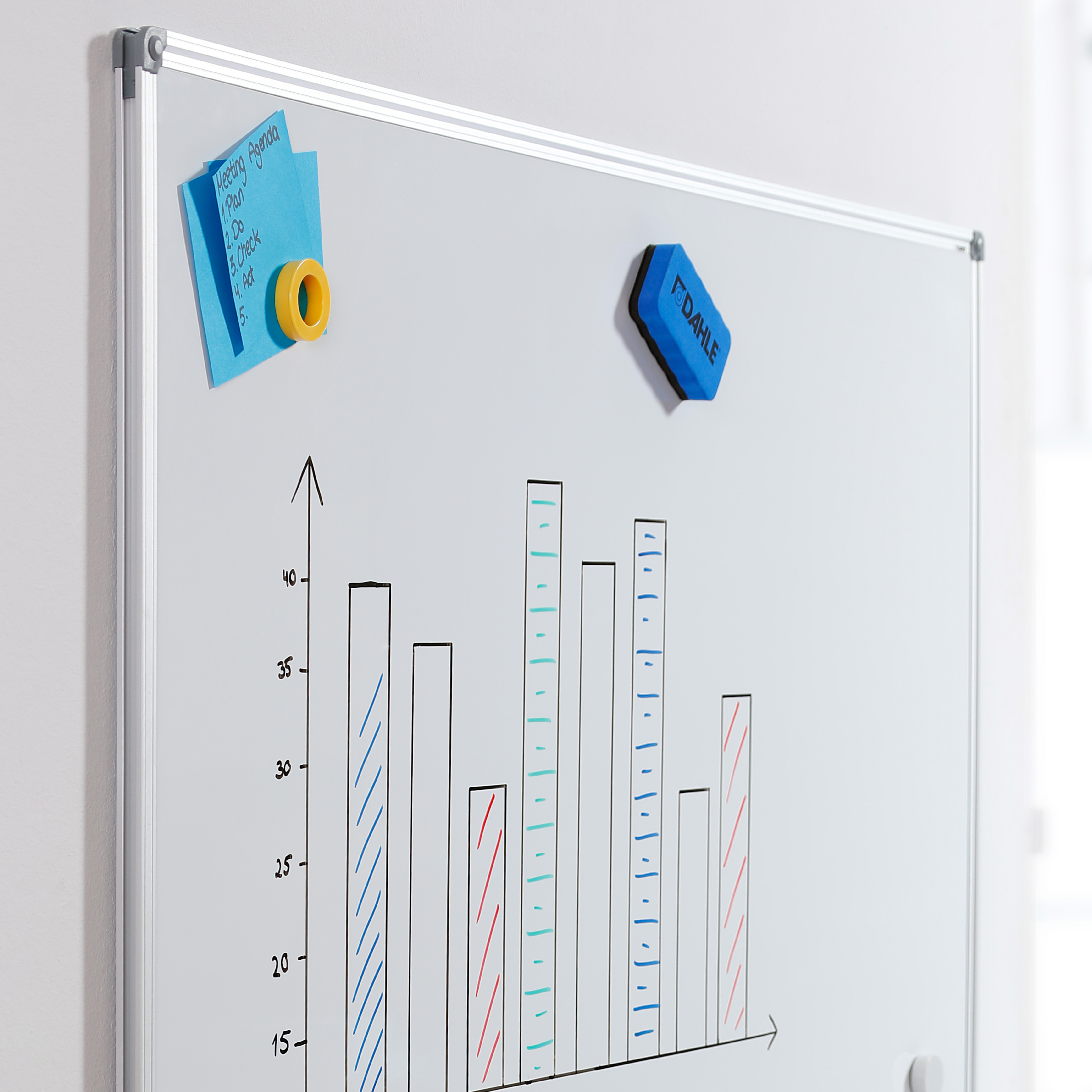 DAHLE Magnetischer Wandtafel-Wischer blau für Whiteboards