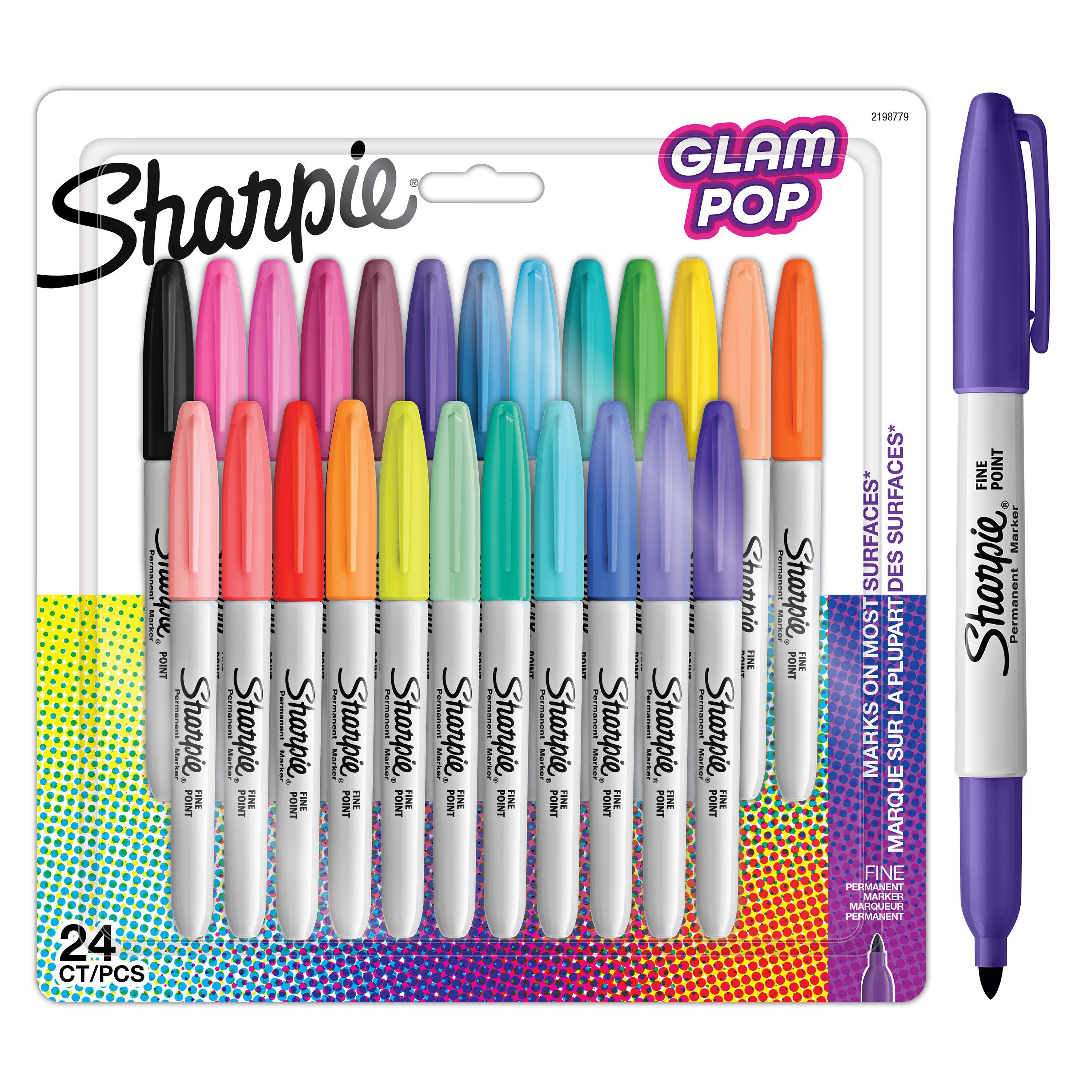 Sharpie Marker Permanentmarker Fine Glam Pop 24er Blister Permanent Marker