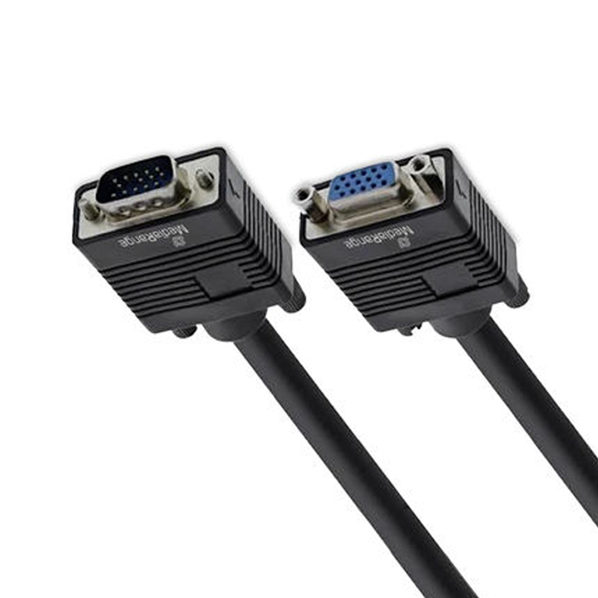 MediaRange VGA Verlängerungskabel, 2m, Schwarz