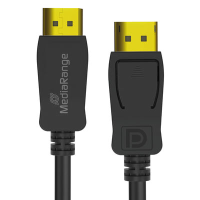 MediaRange DisplayPort Kabel, Ver. 2.1, 40 Gbps, 2.0m, sw