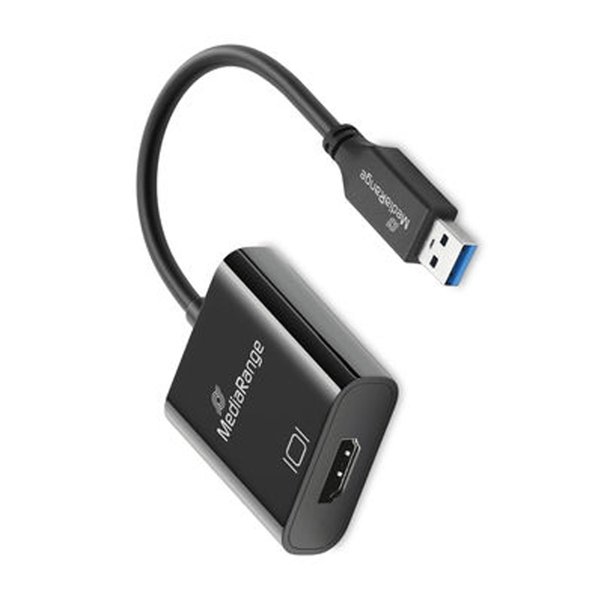 MediaRange USB-A zu HDMI Audio und Video Konverter, 20cm sw Konverter