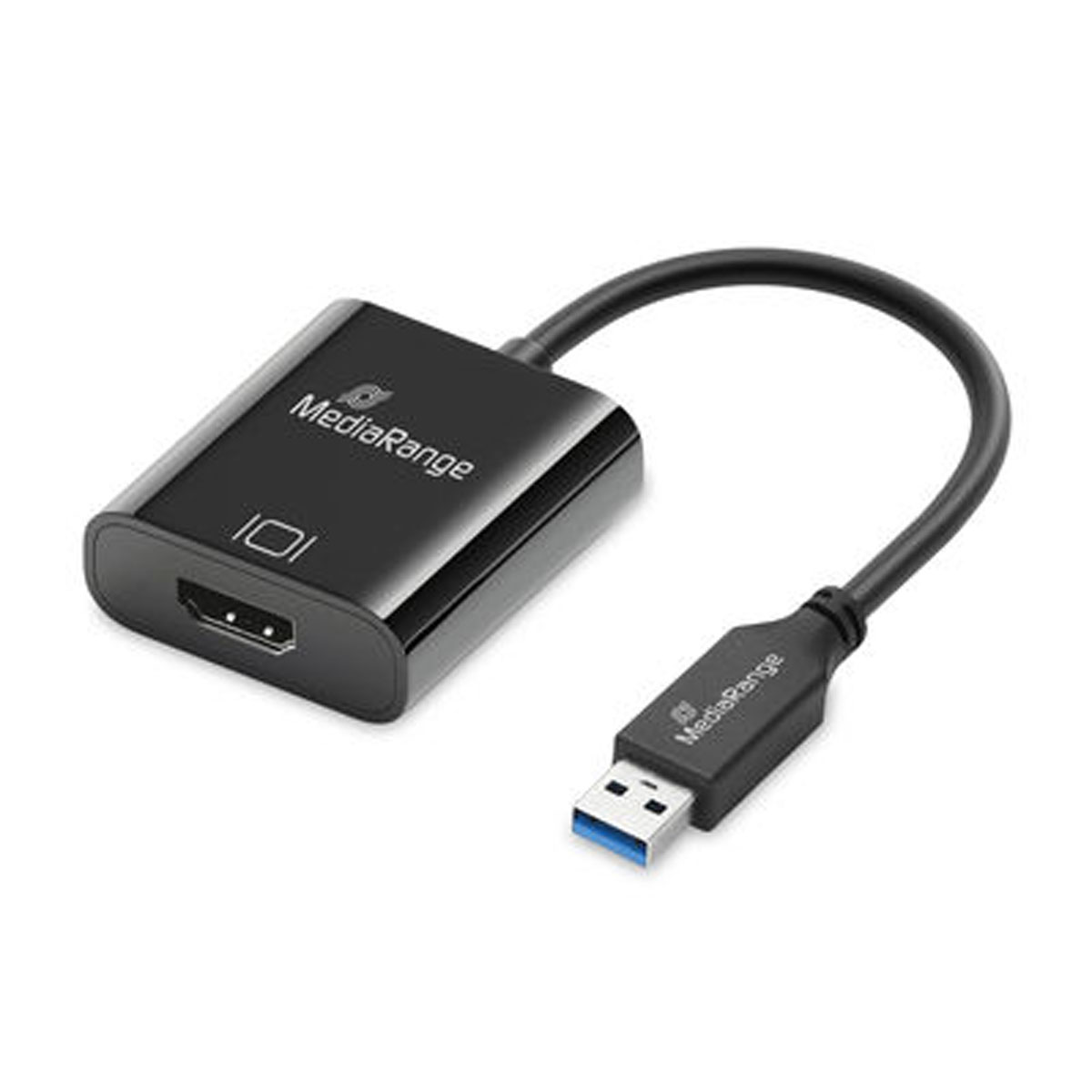 MediaRange USB-A zu HDMI Audio und Video Konverter, 20cm sw