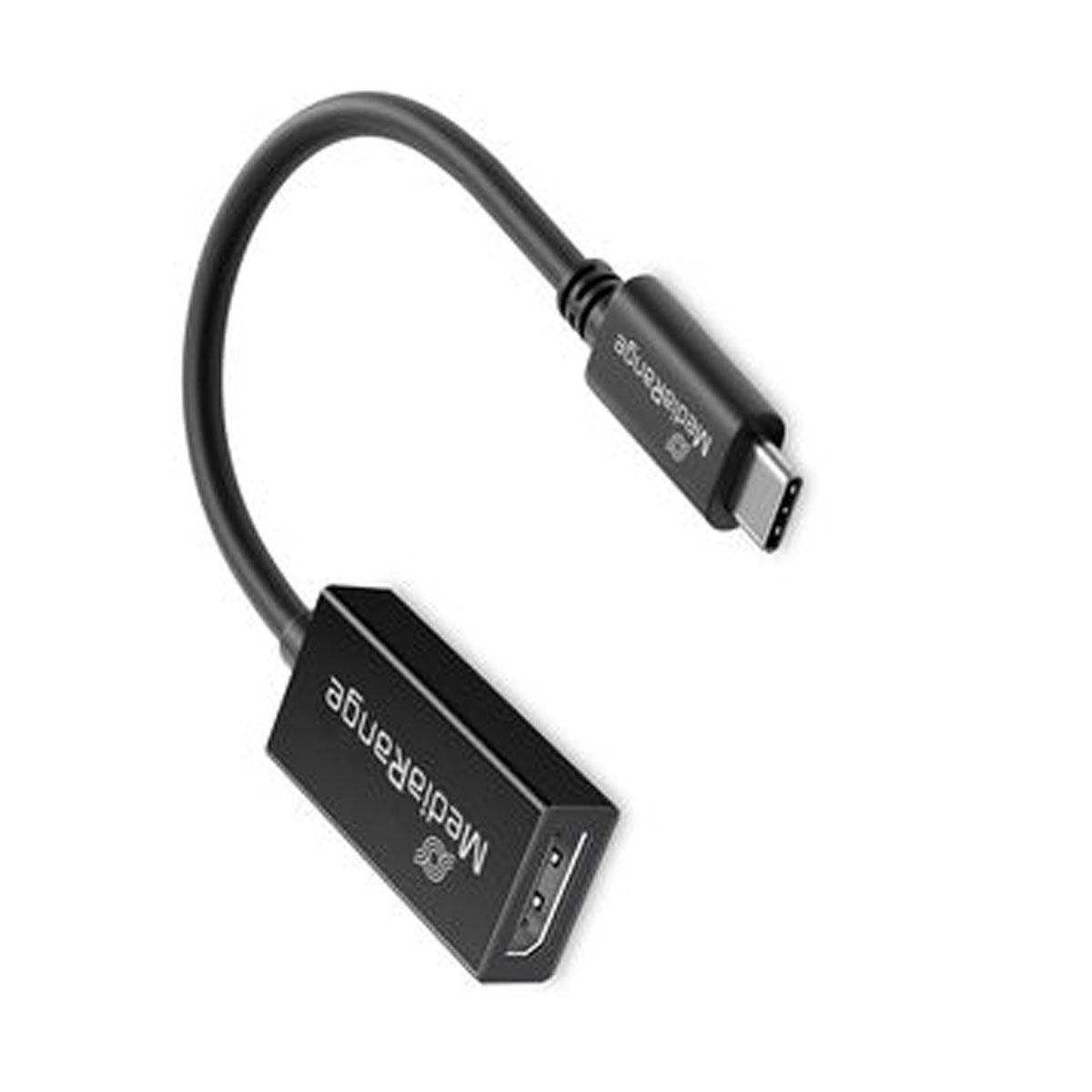 MediaRange USB-C zu DP Audio/Video Konverter, 20cm, sw Konverter