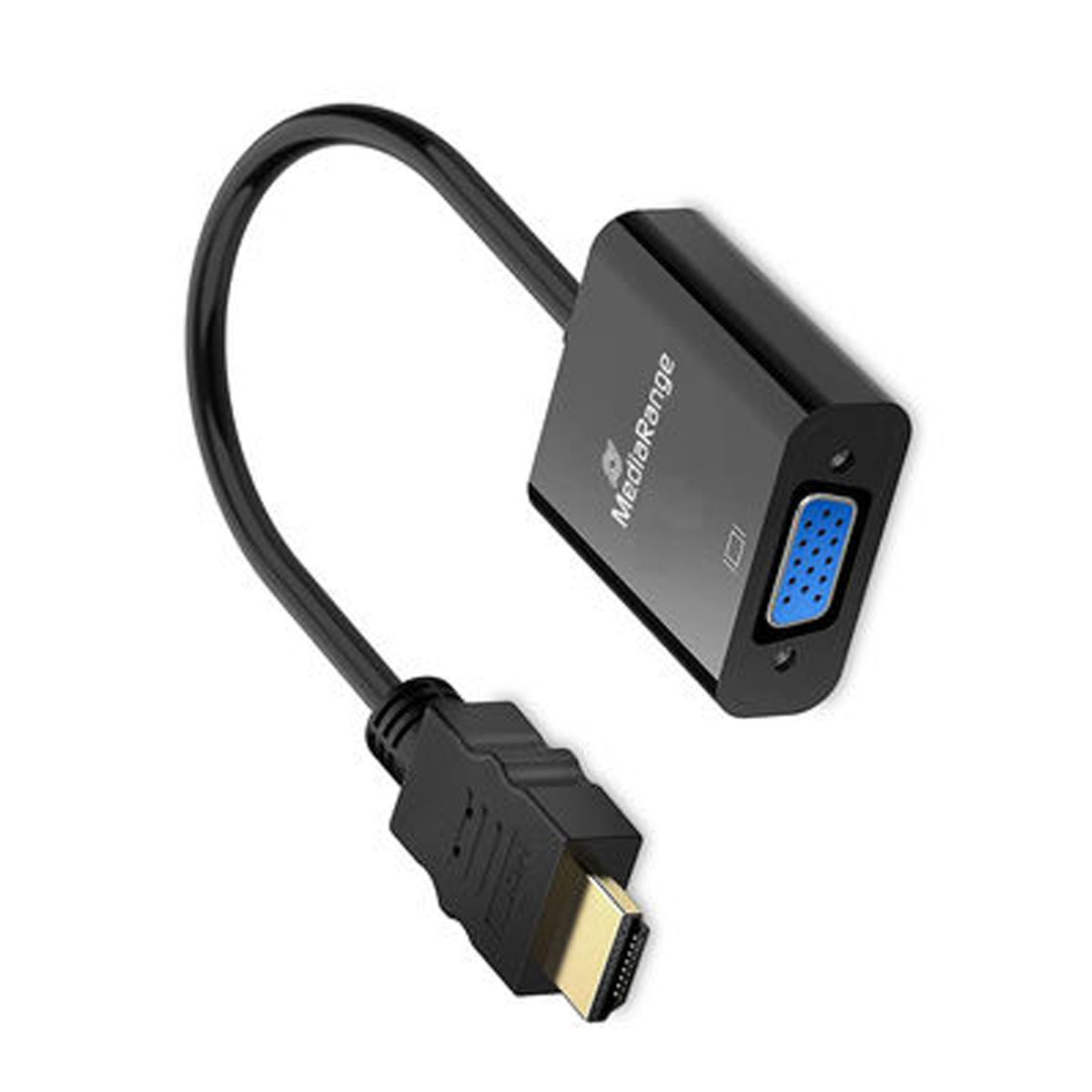 MediaRange HDMI auf VGA (HD15) Video Konverter, 20cm, sw Konverter