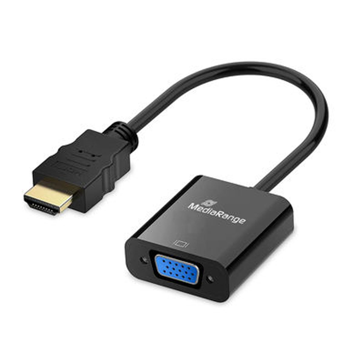 MediaRange HDMI auf VGA (HD15) Video Konverter, 20cm, sw