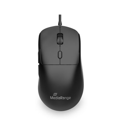 MediaRange Maus 6 Tasten kabelge. USB-C   800-2400 dpi  sw Mäuse & Tastaturen