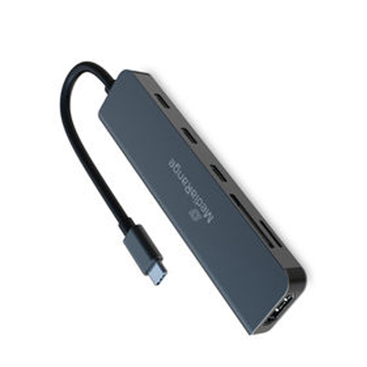 MediaRange HUB USB-C 6 in 1 Multiport Adapter, silber HUBs