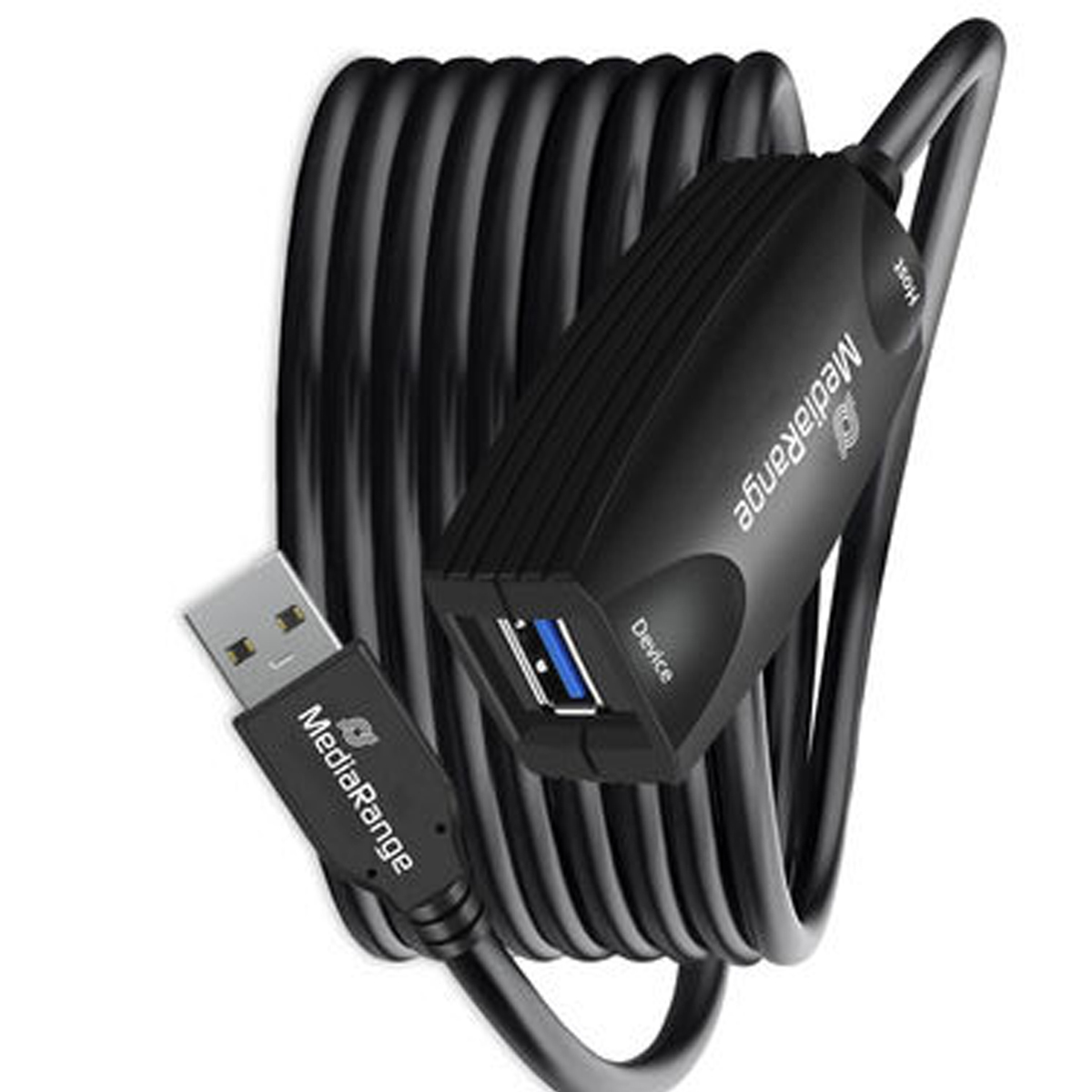 MediaRange Aktives USB-Verlängerungskabel, USB 3.0, 5m, sw