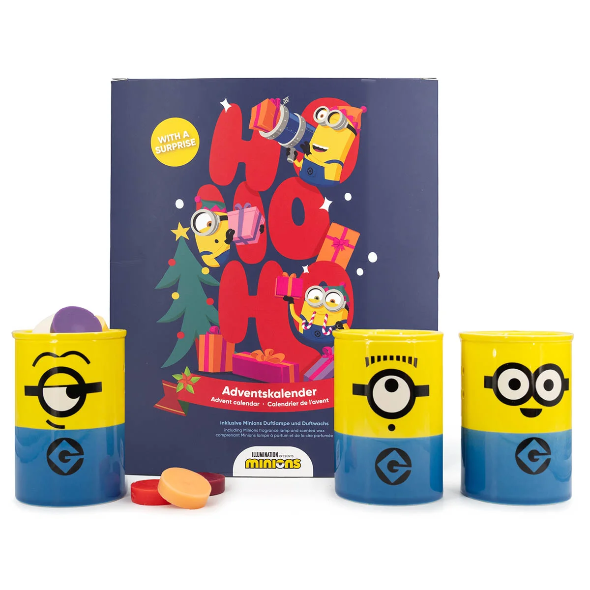Minions Adventskalender mit Teelicht Duftlampe +24xDuftwachs