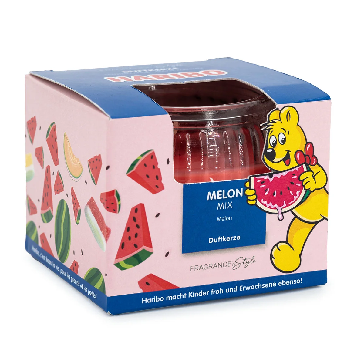 Haribo Duftkerze im Geschenkkarton Melon Mix - 85g
