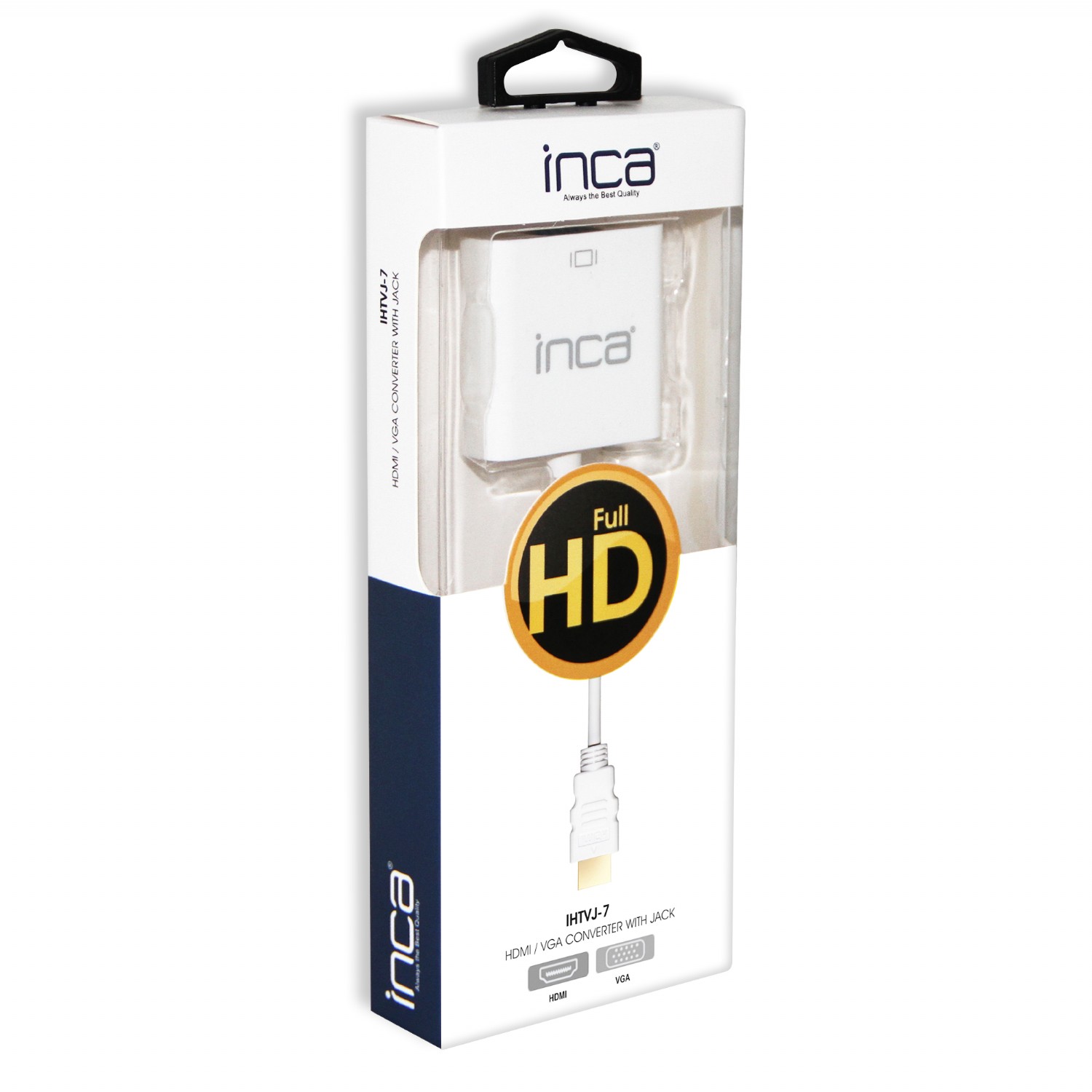 INCA Adapter HDMI->VGA +3.5mm AUX St/Bu FHD@ 60Hz 0.20m ws retail