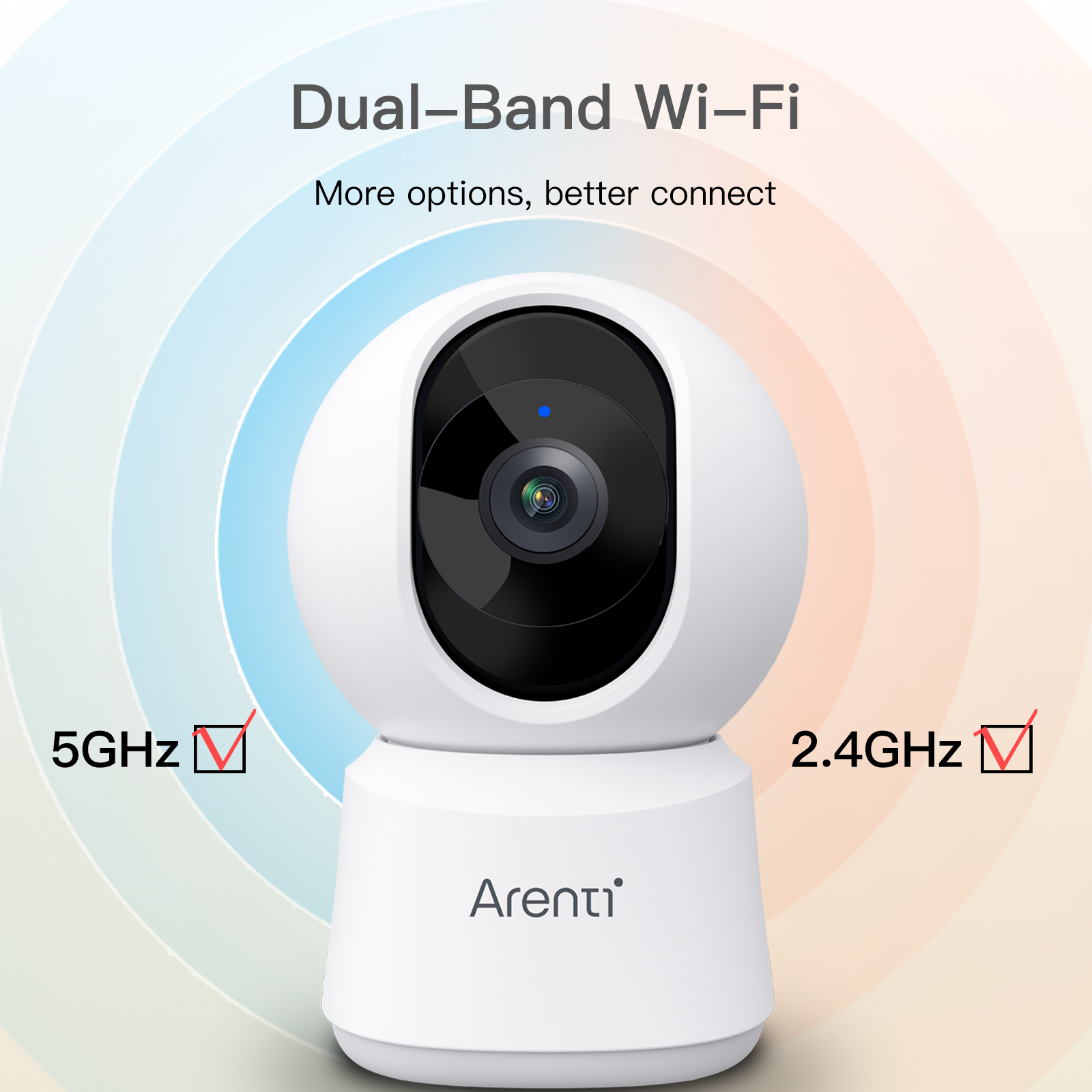 Arenti Indoor 5G Wi-Fi UHD 3K/&shy;5MP Pan Tilt  Zoom Priv Cam