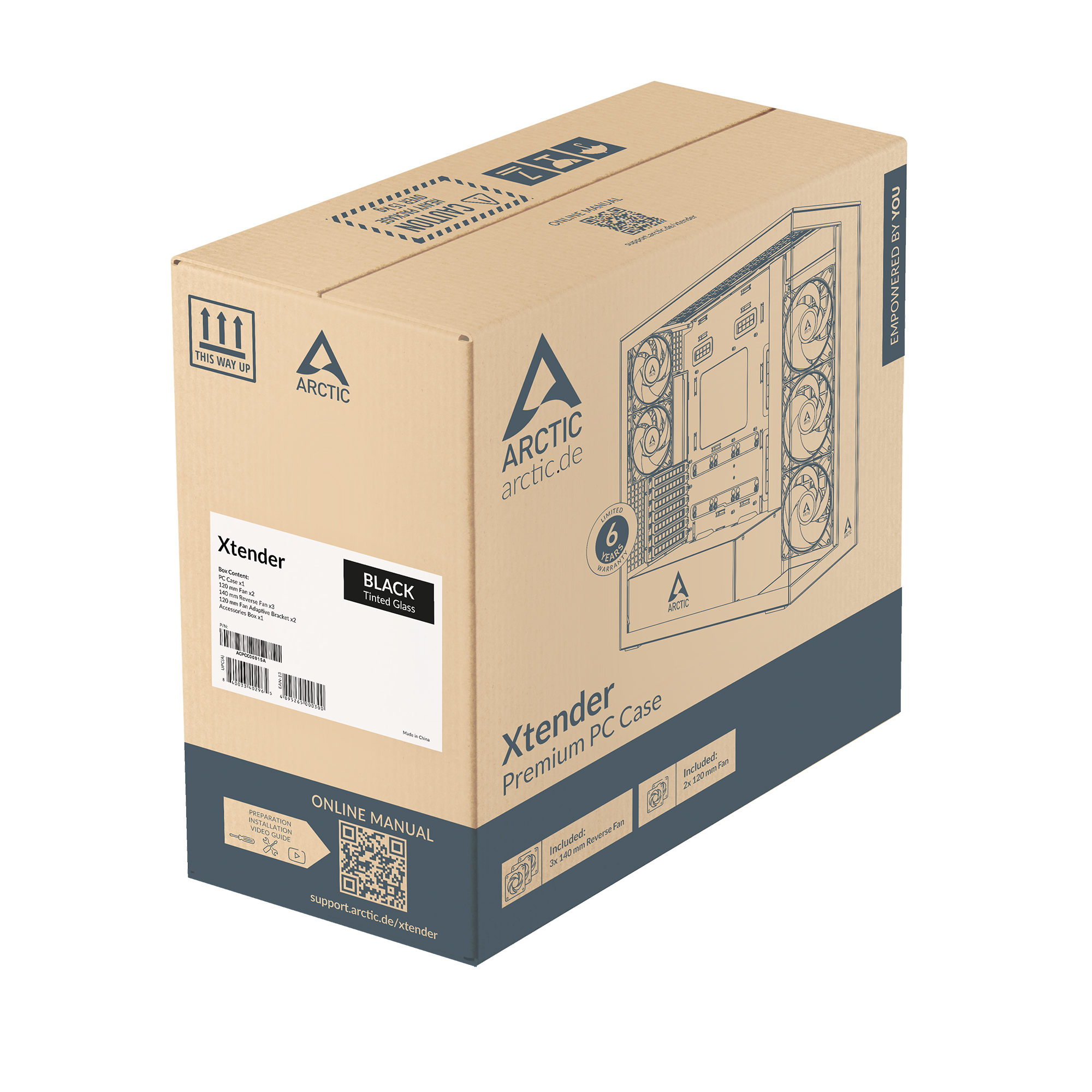 ARCTIC Geh Xtender Black Gehäuse