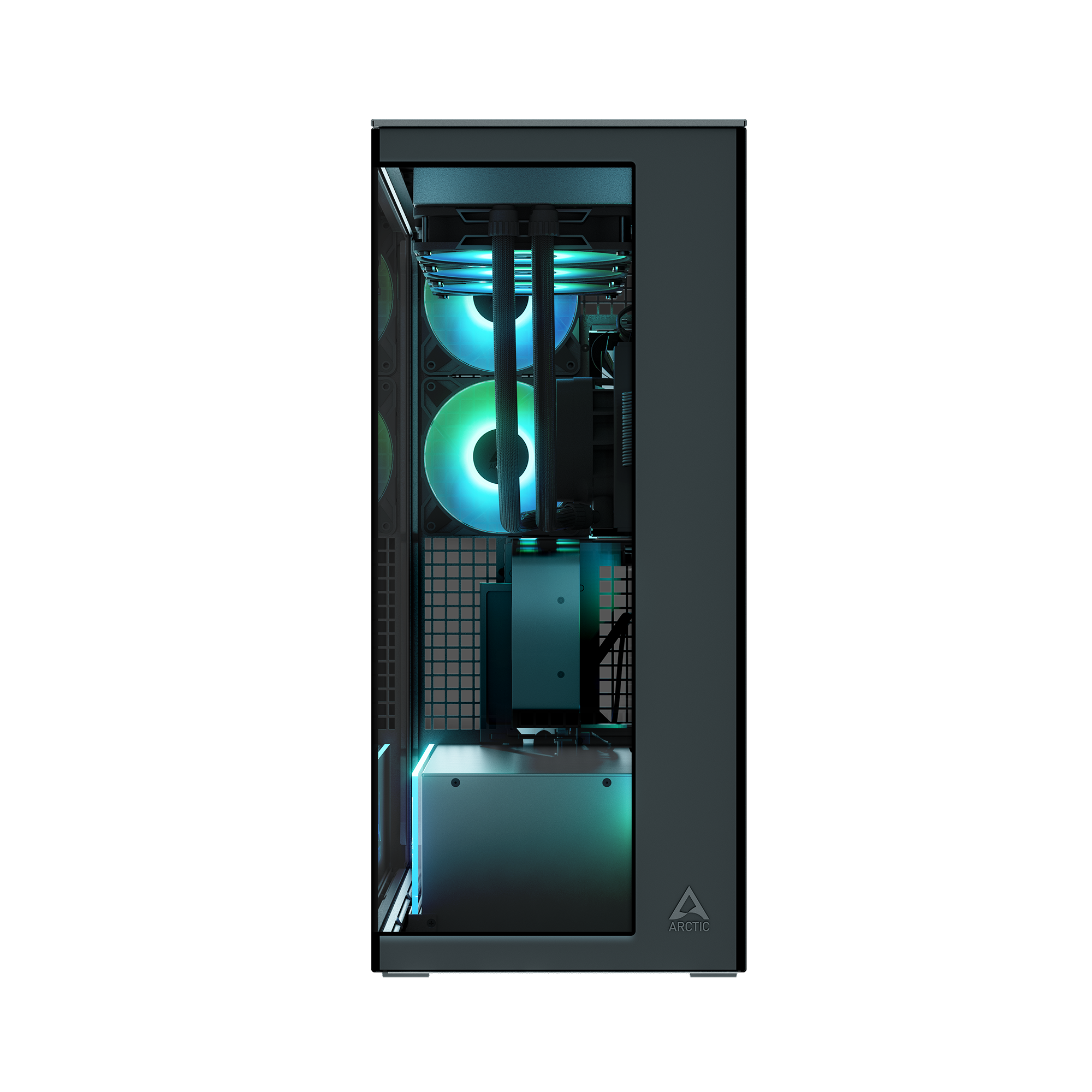 ARCTIC Geh Xtender Mirror Black w.GPU vertical mount