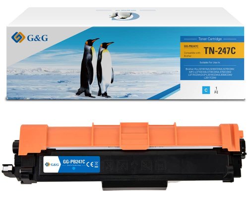 G&G Toner kompatibel mit Brother TN-247C Cyan Toner Brother