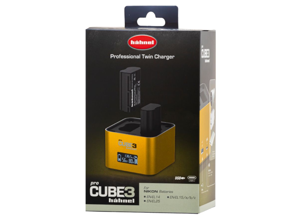 Hähnel Doppelladegerät Pro Cube 3 - Nikon mit LCD-Display retail