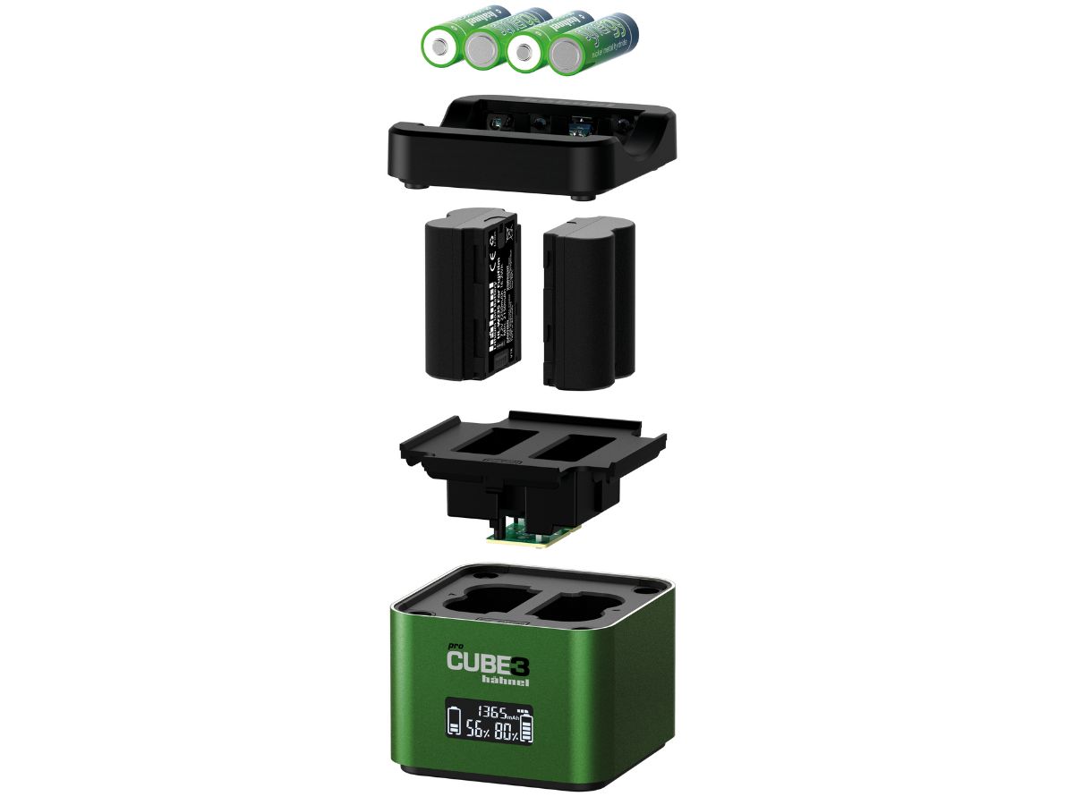 Hähnel Doppelladegerät Pro Cube 3 - Fujifilm mit LCD-Display retail