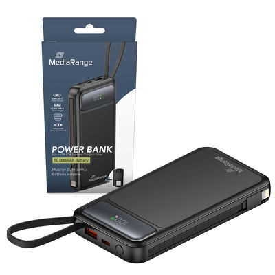 MediaRange Powerbank 10000mAh USB-C LC-Display Quickcharge