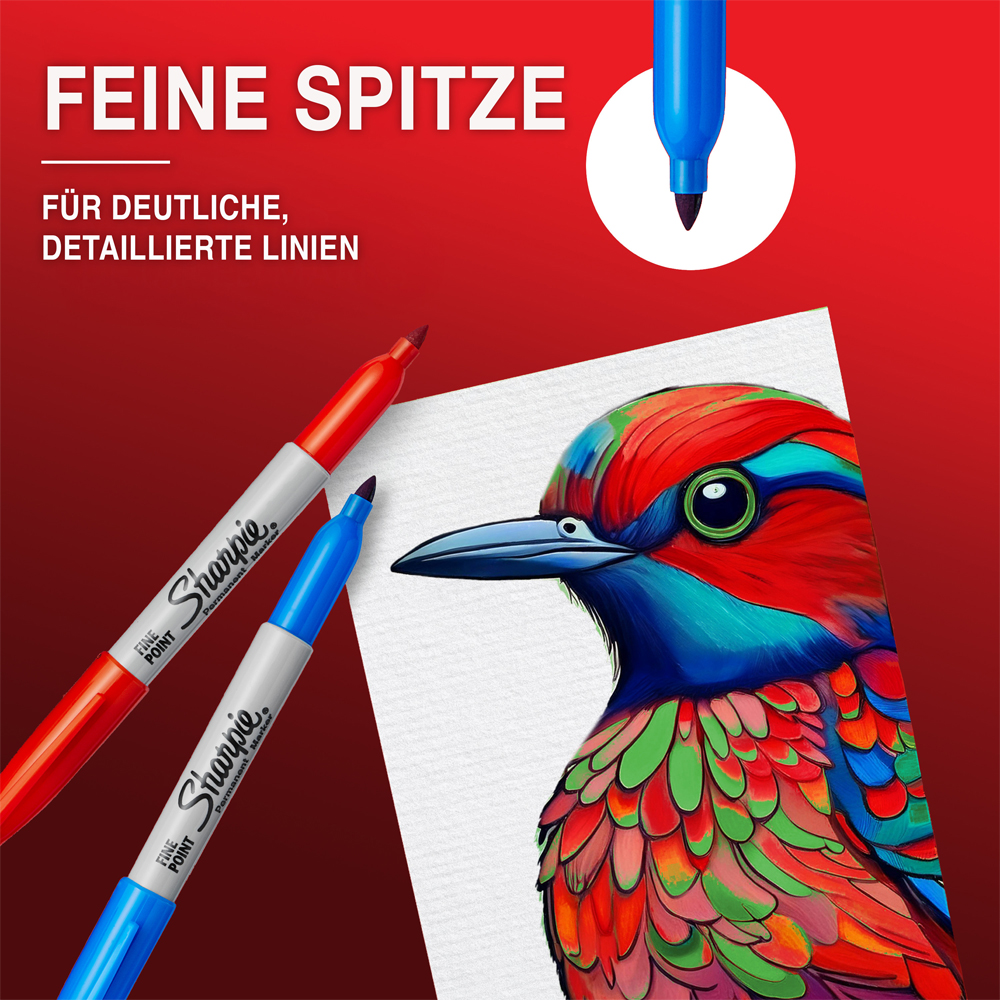 Sharpie Fein Permanent Marker Rundspitze Orange 12er Faltschachtel