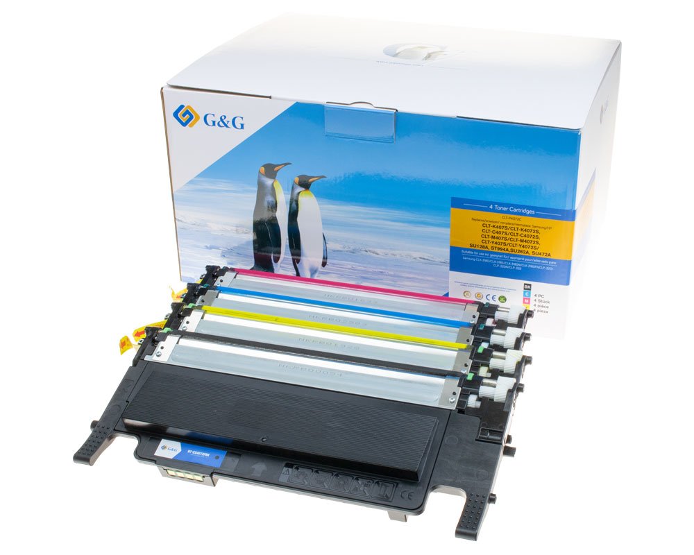 G&G Toner erstzen Samsung CLT-P4072C/ HP SU382A 4 Stück Toner HP
