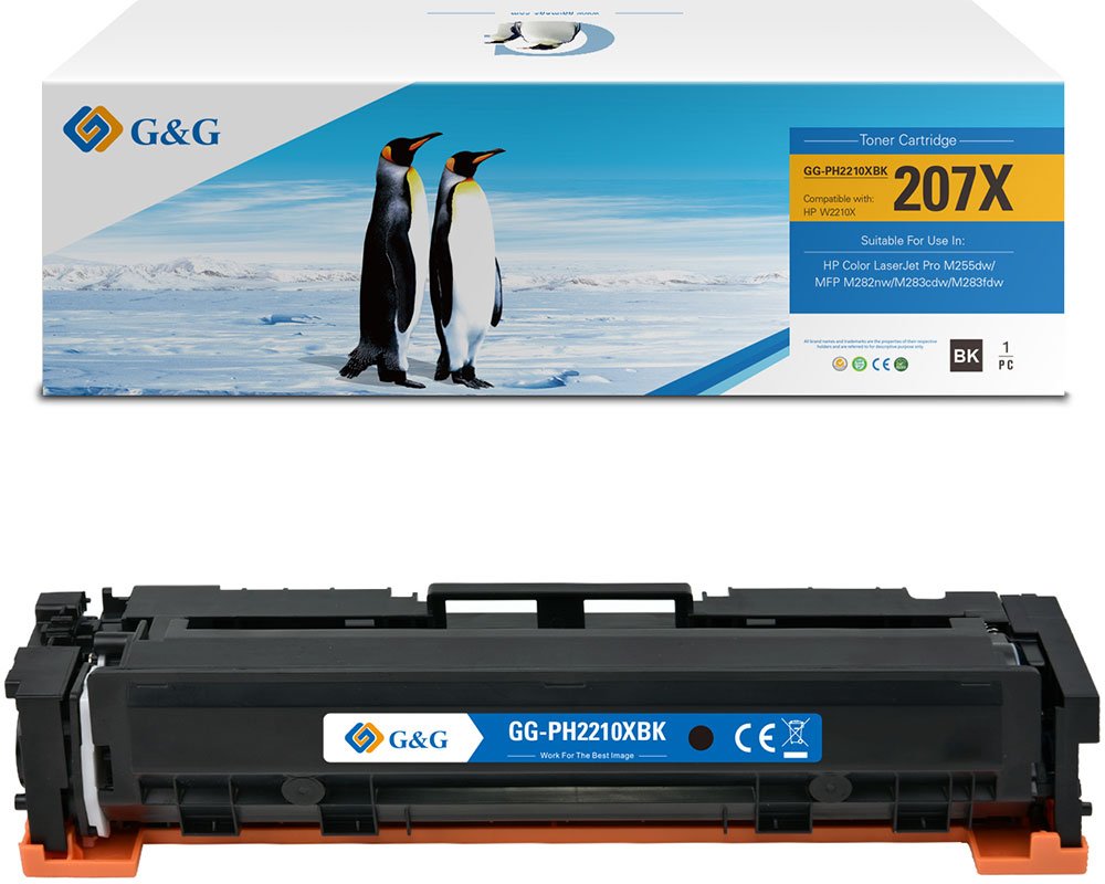 G&G XL-Toner kompatibel mit HP 207X/ W2210X (Mit Chip)