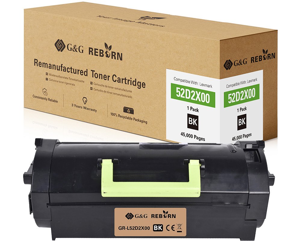G&G Reborn-Toner kompatibel mit Lexmark 522X/ 52D2X00 Toner Lexmark