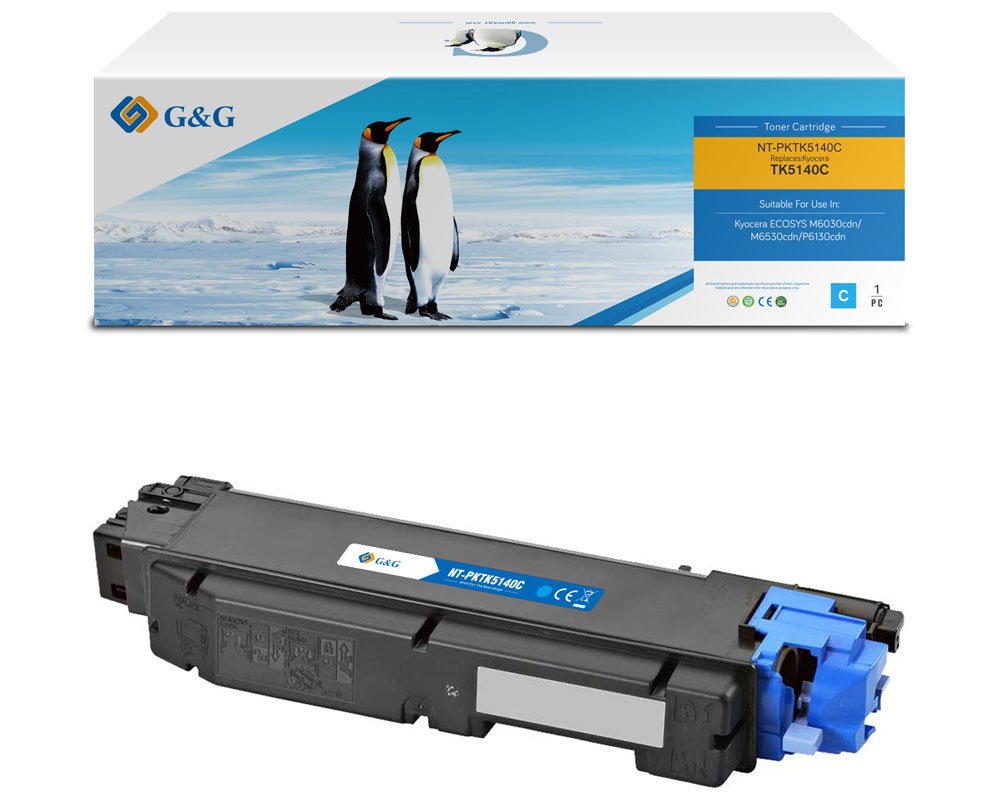 G&G Toner kompatibel mit Kyocera TK-5140C/ 1T02NRCNL0 Toner Kyocera