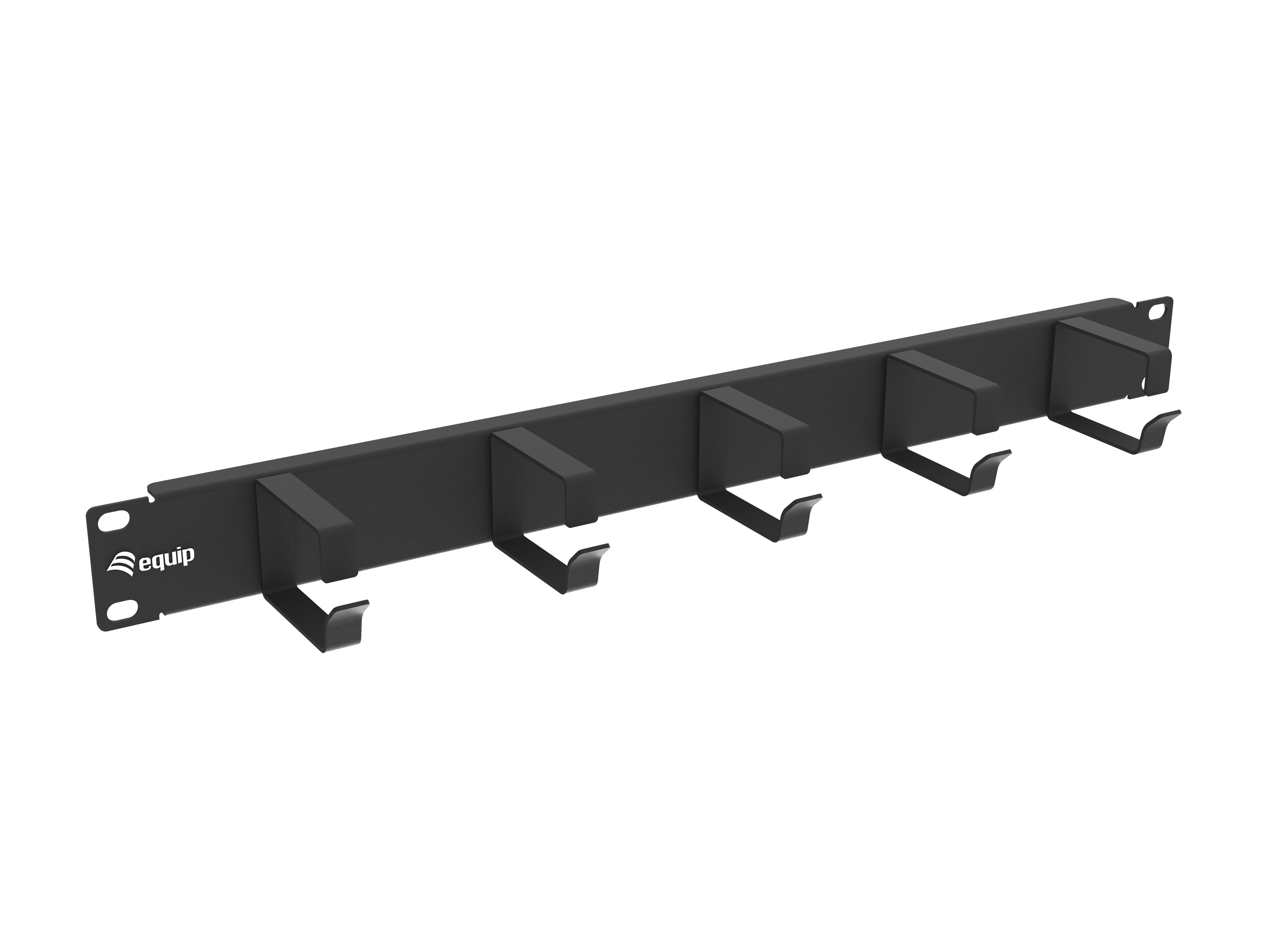 Equip 19 Kabelmanagement 5xMetallringe  Plastik 1U  RAL9005 19 Zubehör