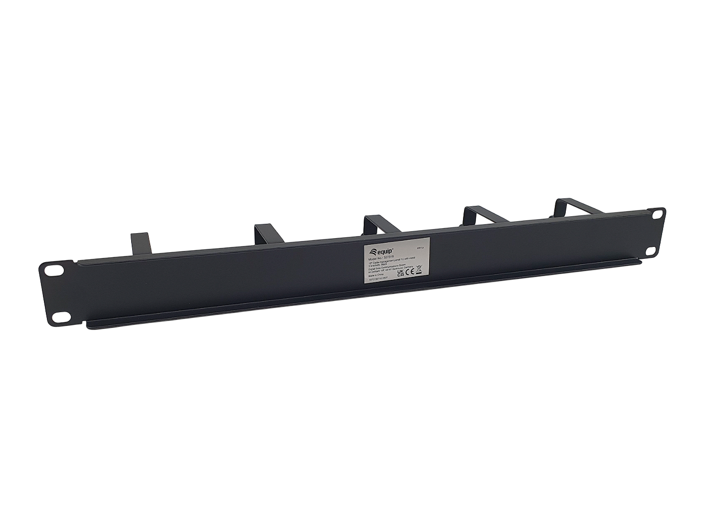 Equip 19" Kabelmanagement 5xMetallringe Plastik 1U RAL9005