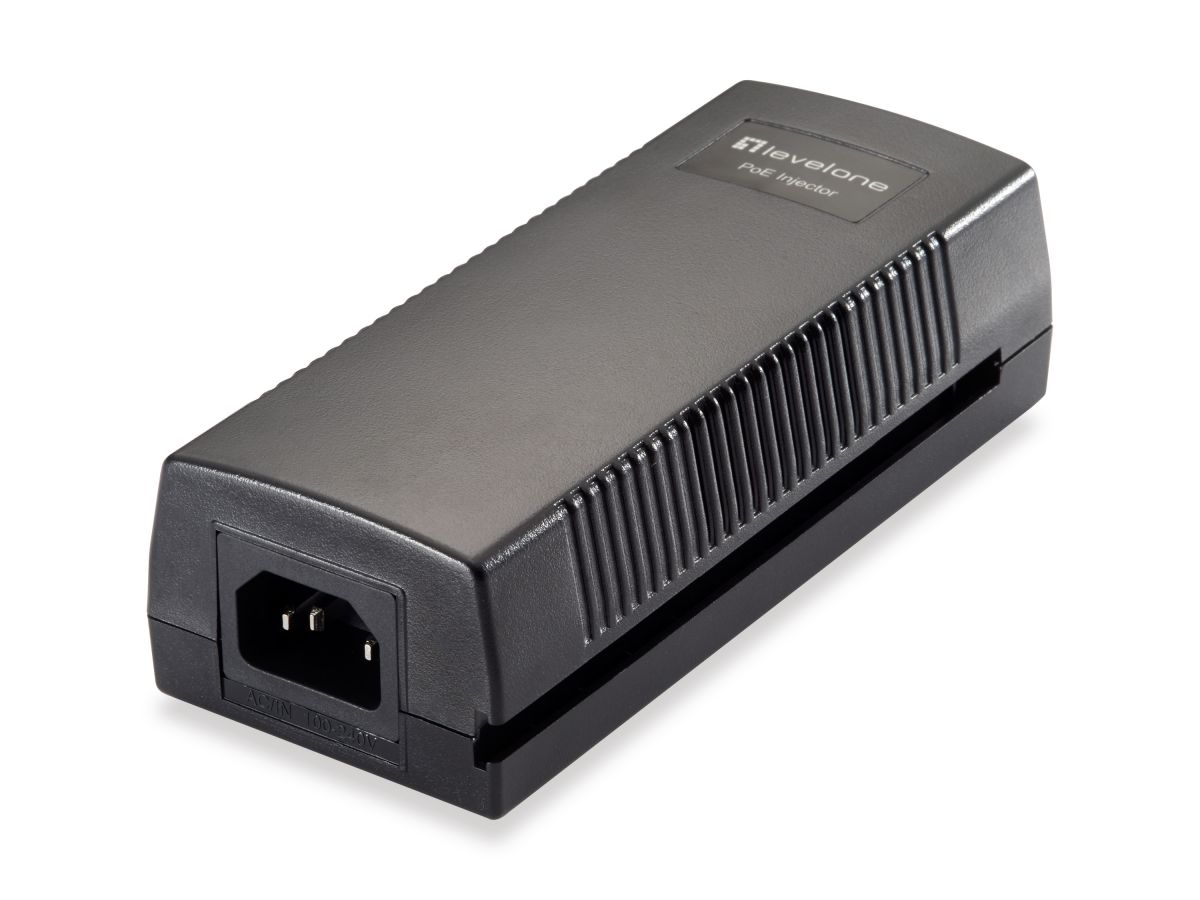 LevelOne PoE-Injektor GE 2x PSE 30W PoE              schwarz POE Jnjektor