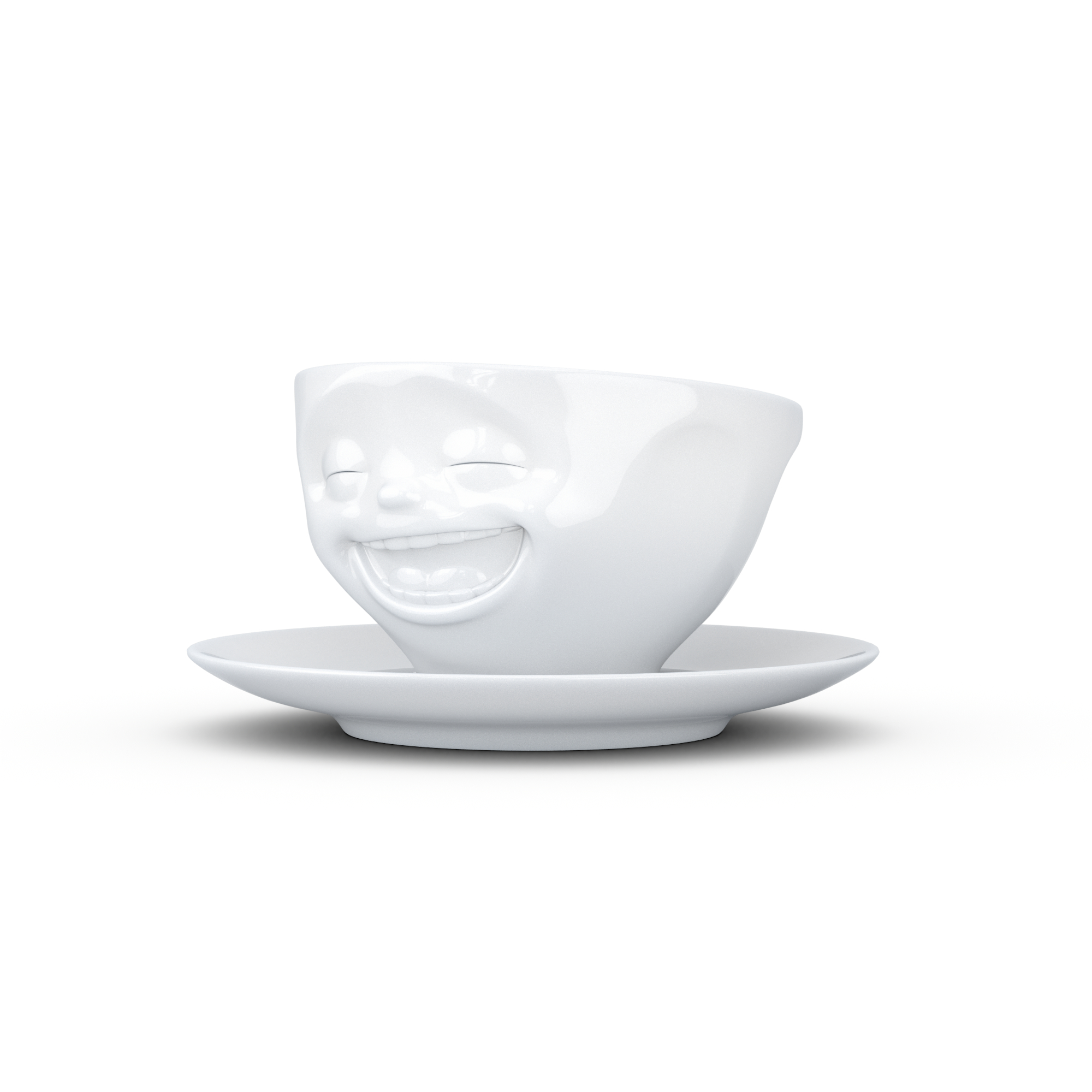Fiftyeight Products - KaffeeTasse - lachend weiß