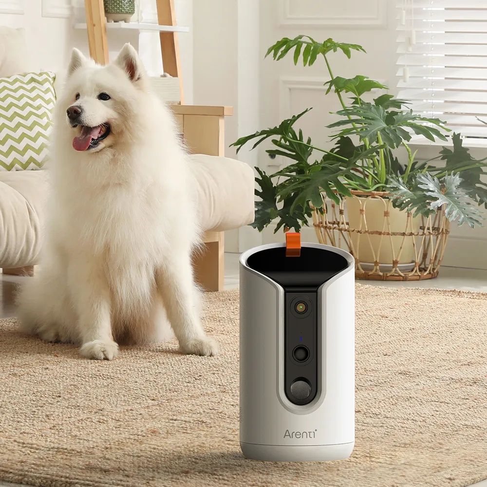 Arenti 2K/3MP 5G Wi-Fi Dog Camera with Treat Dispenser