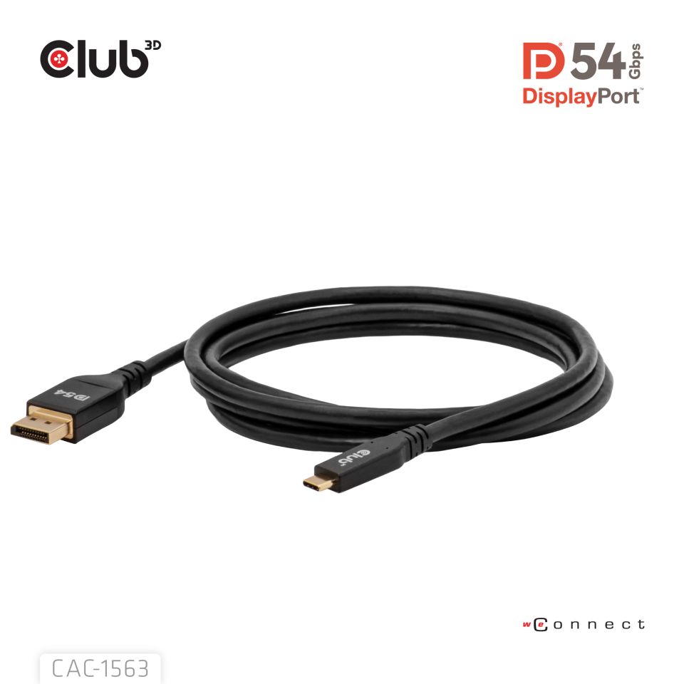 Club3D Kabel   USB Typ C   DP 2.1        2m 8K120Hz St/St