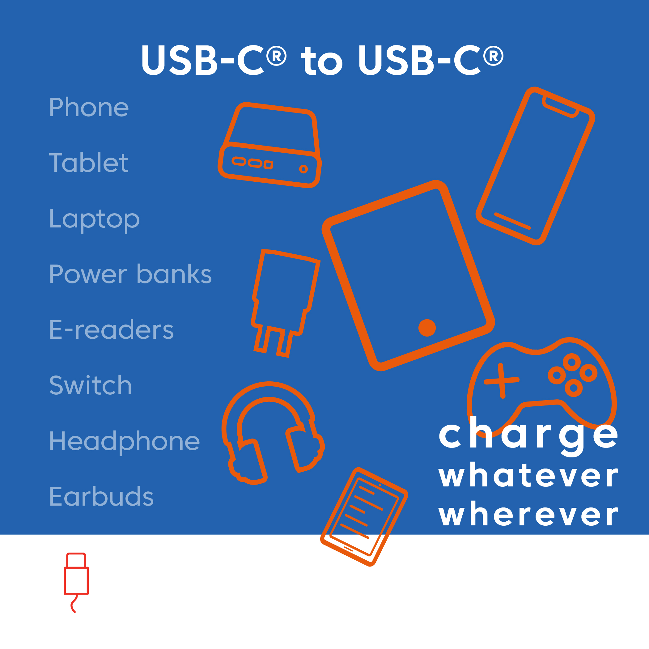Club3D Lifestyle USB-C Magnetisches Kabel 240W 2m blau St/St