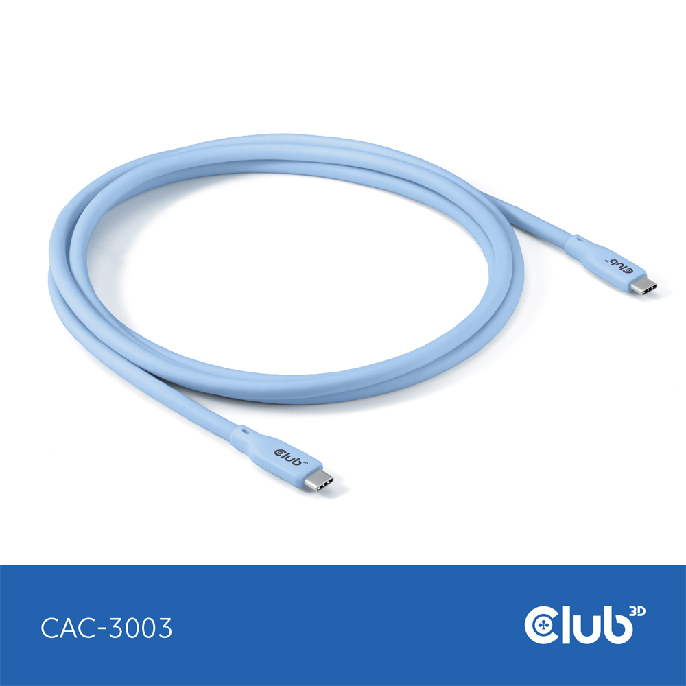 Club3D Lifestyle USB-C Kabel PD 240W,20Gbps 2m blau St/&shy;St retail