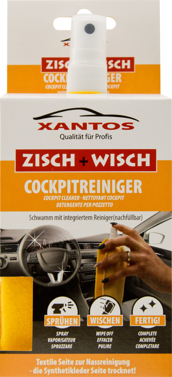 XANTOS Zisch&Wisch - Cockpitreiniger im Reinigungstuch 40ml KFZ Zubehör