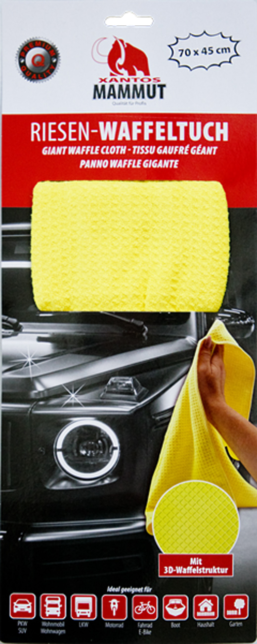 XANTOS Mammut Riesen-Mikrofaser-Waffeltuch 45x70cm KFZ Zubehör