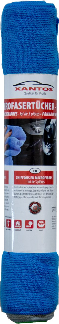 XANTOS Microfaser Rolle 35x40cm 3er-Set KFZ Zubehör