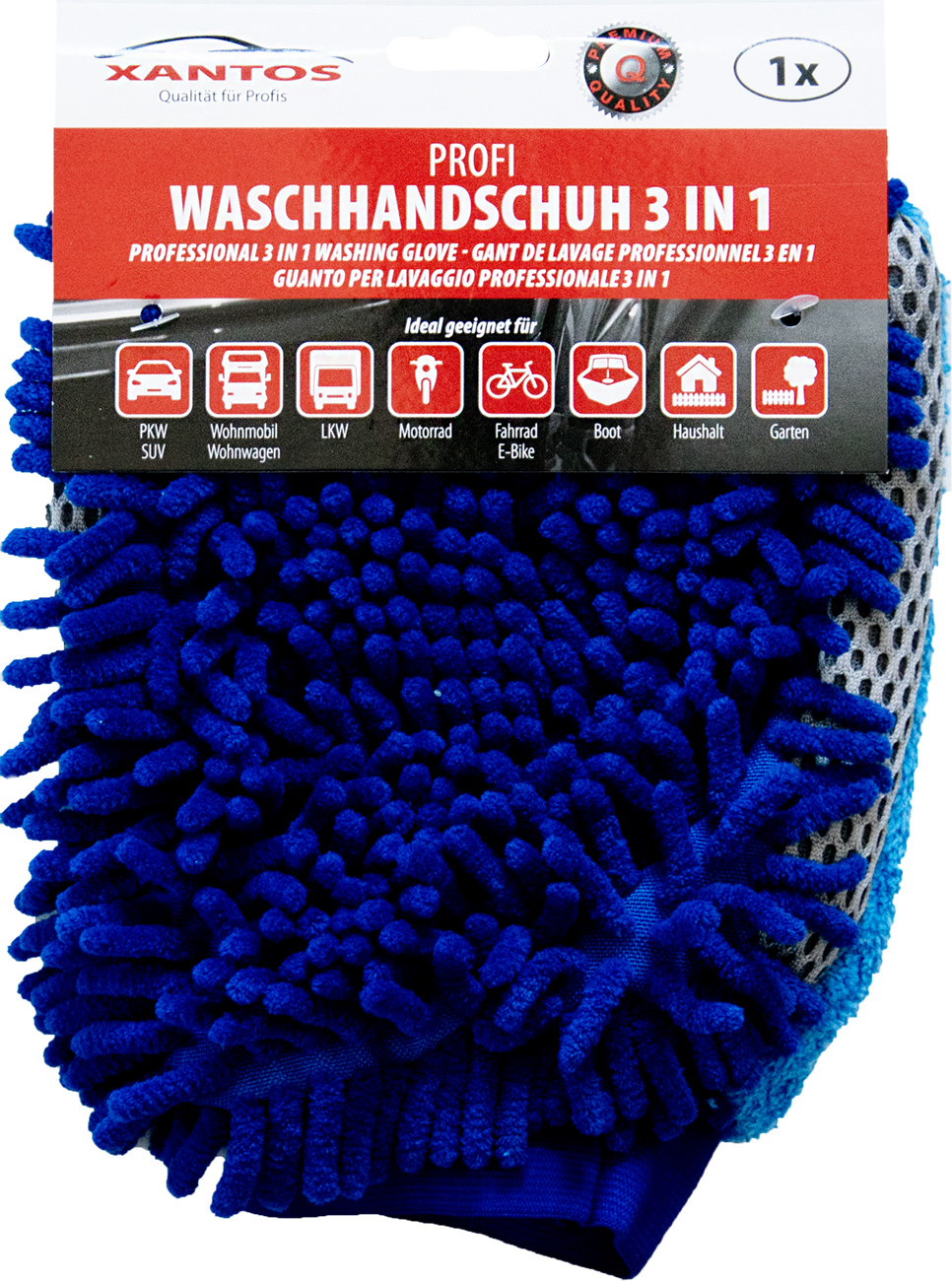 XANTOS Chenille-Waschhandschuh 3in1 KFZ Zubehör
