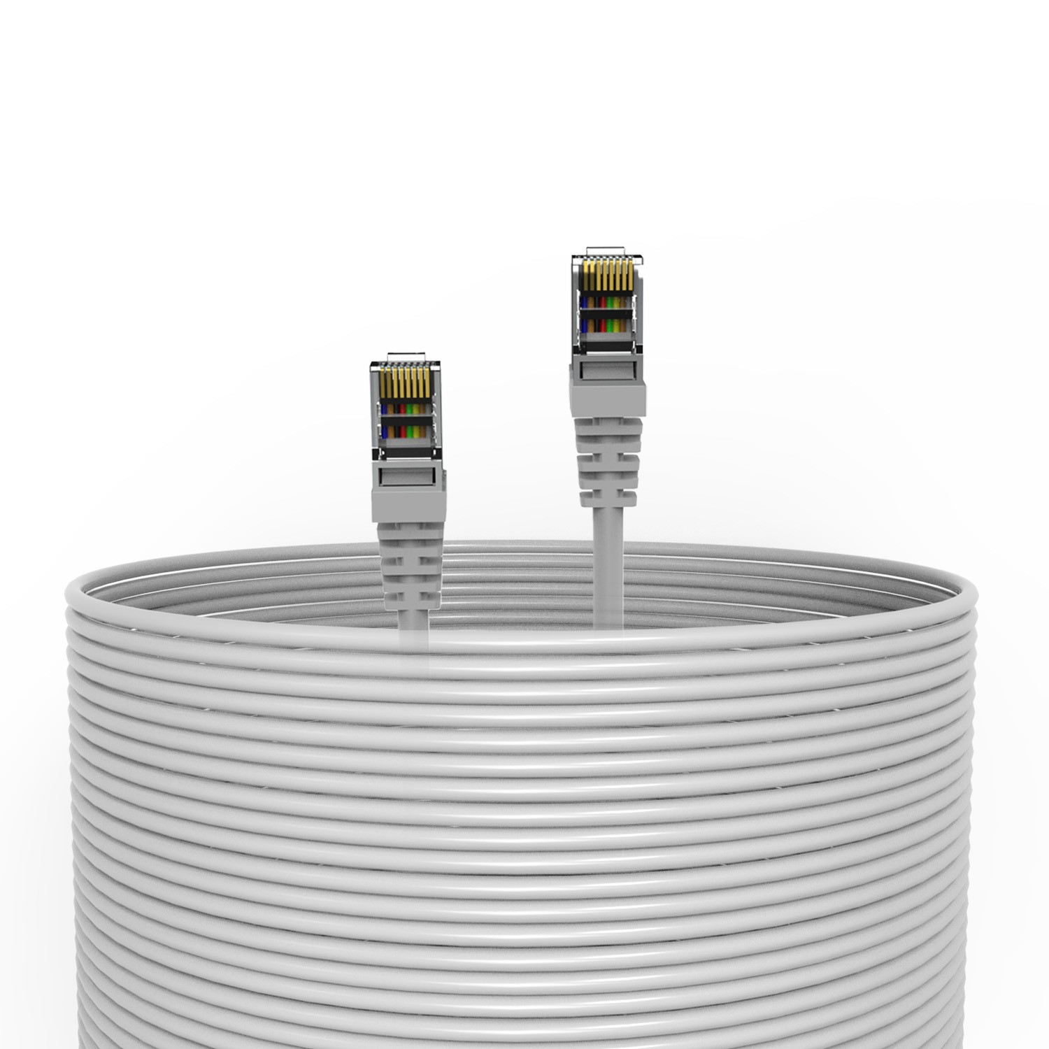 INCA Ethernetkabel 23AWG Cat7 S/FTP1  10Gbit  50.00m    grau