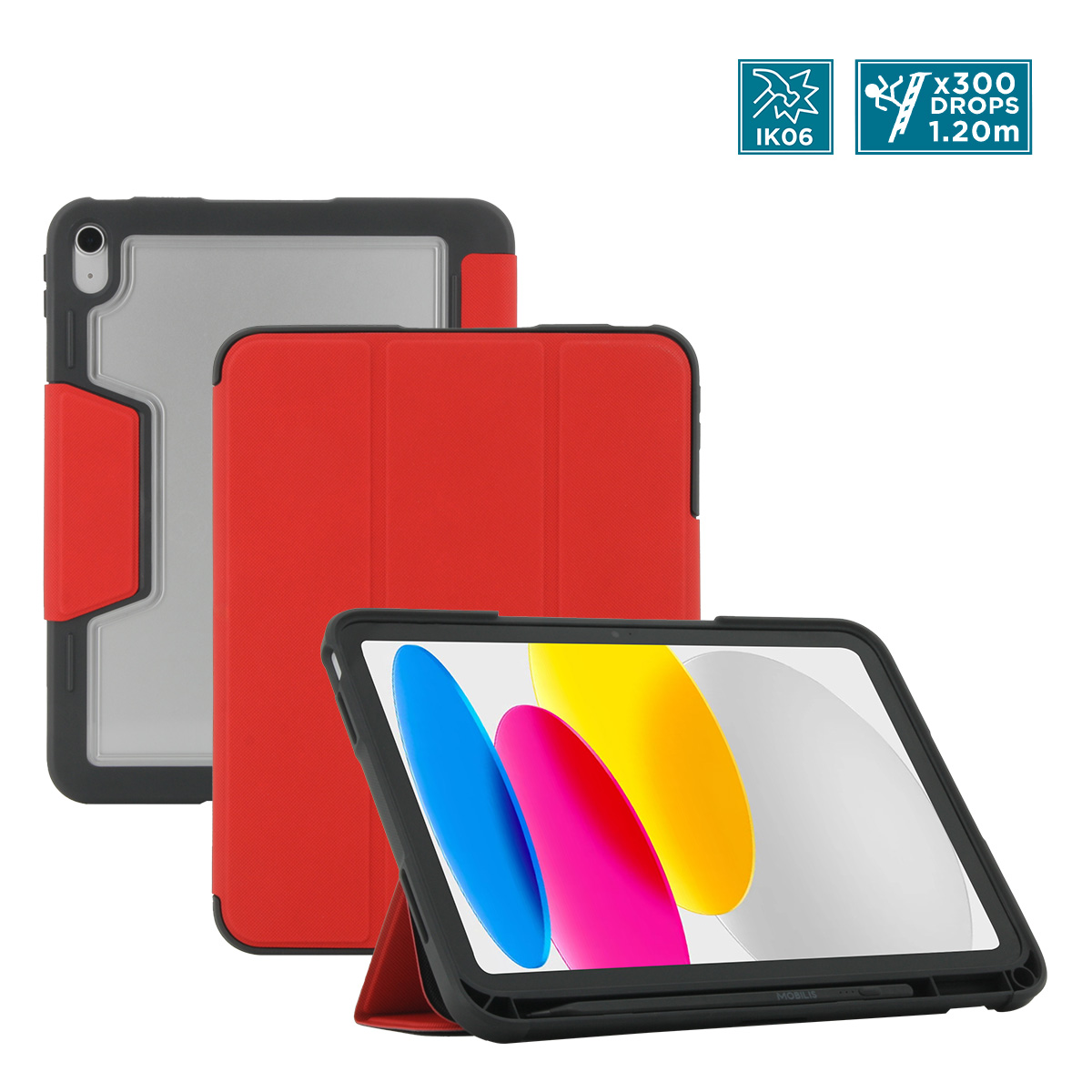 Mobilis Ultra Rugged Case iPad 11 2025 iPad 10.9 Red