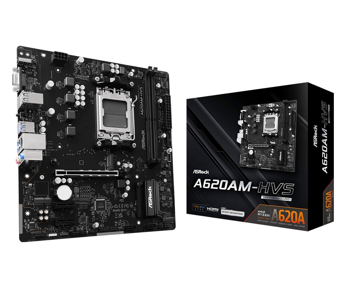 ASRock A620AM-HVS                AM5 mATX HDMI          DDR5