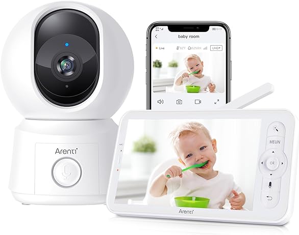 Arenti 2MP/1080P Wi-Fi Video Baby Monitor Kit with LCD