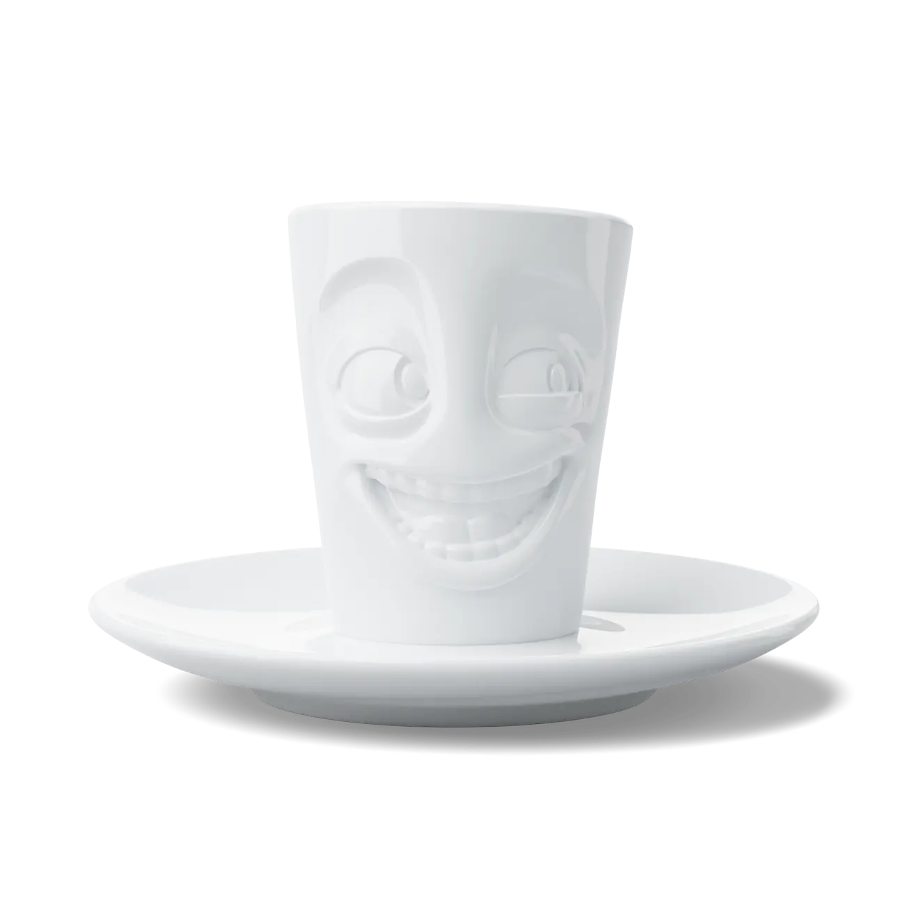 FIFTYEIGHT Espresso Mug mit Henkel 80ml - Witzig weiß