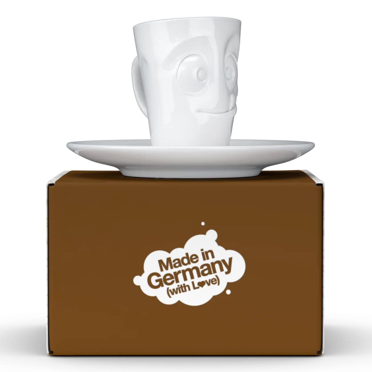 FIFTYEIGHT Espresso Mug mit Henkel 80ml - Lecker weiß