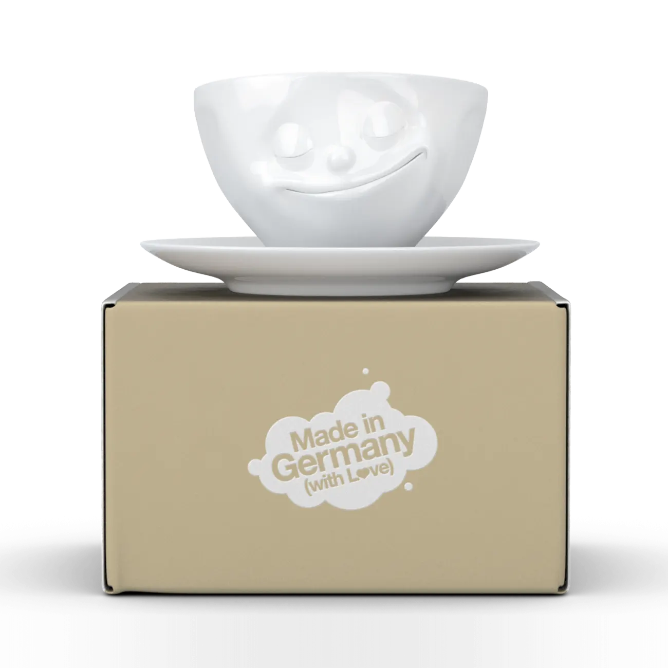 FIFTYEIGHT Kaffeetasse 200ml - Glücklich weiß