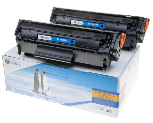 G&G Toner 2er Set kompatibel HP Q2612AD/ Canon FX-10/703 Toner HP