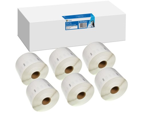 G&G Etiketten 6x 1.000 für DYMO 11354/ S0722540 32 x 57 mm Etiketten