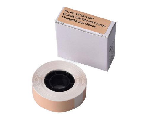 G&G Etikettenrolle (150 Einzeletiketten 15 x 50mm) Orange Etiketten